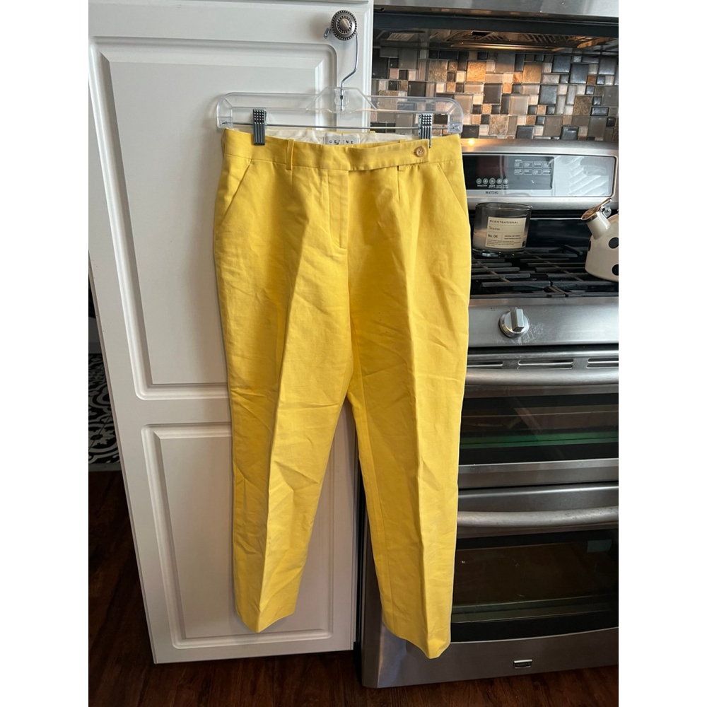 CELINE Yellow Cotton Pants